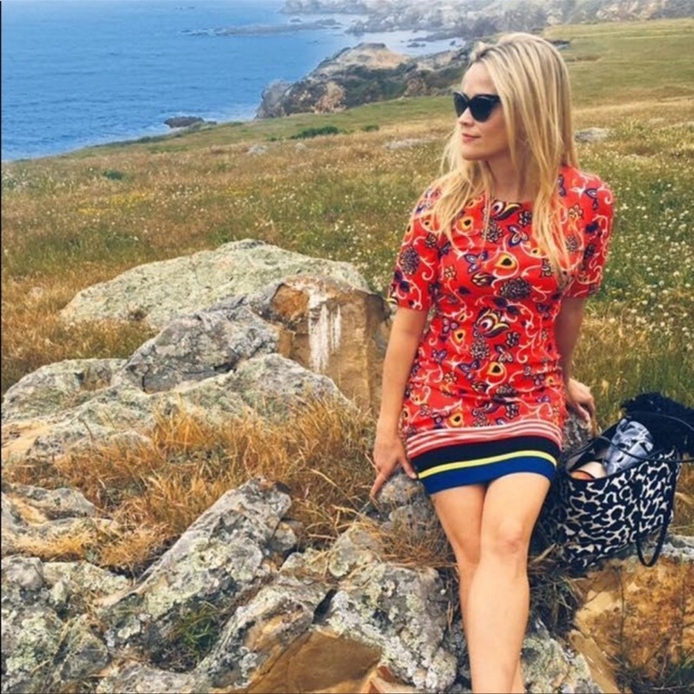 Draper James Hillsboro Shift Dress Red Oak Vine XS